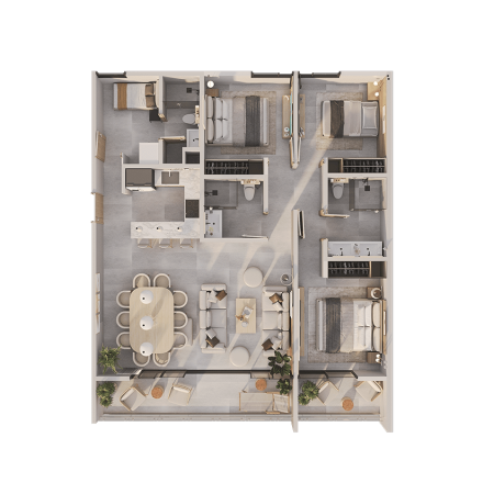 PLANTA AXONOMETRICA SUNSET